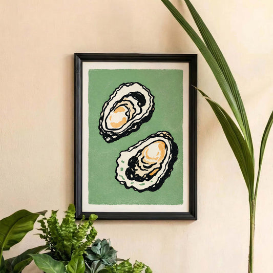 Minimal Oyster Illustration Poster