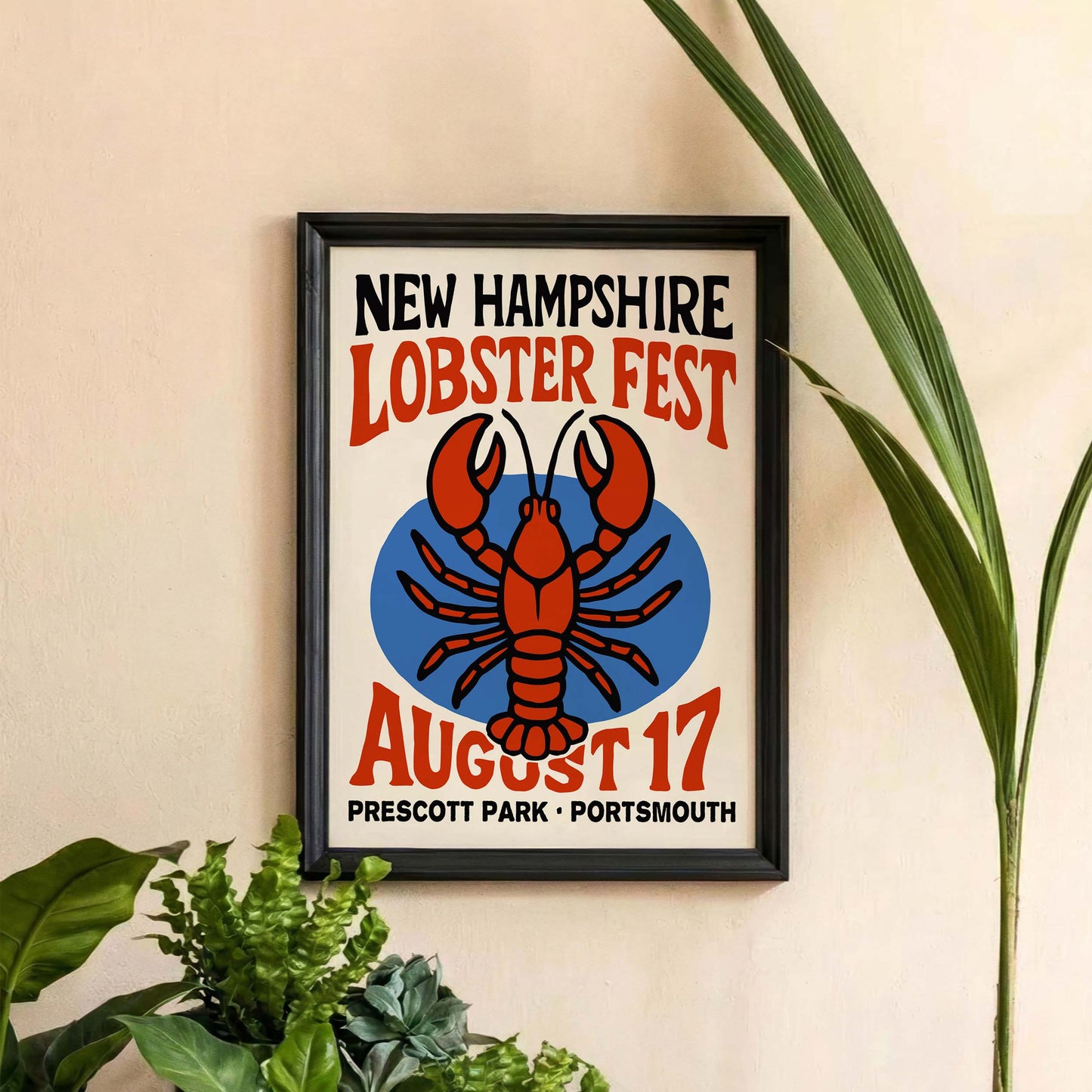 Vintage New Hampshire Lobster Fest Poster