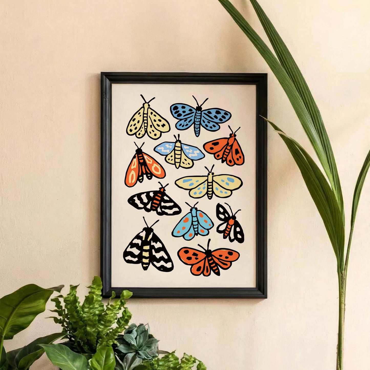 Colorful Moths Collection Poster
