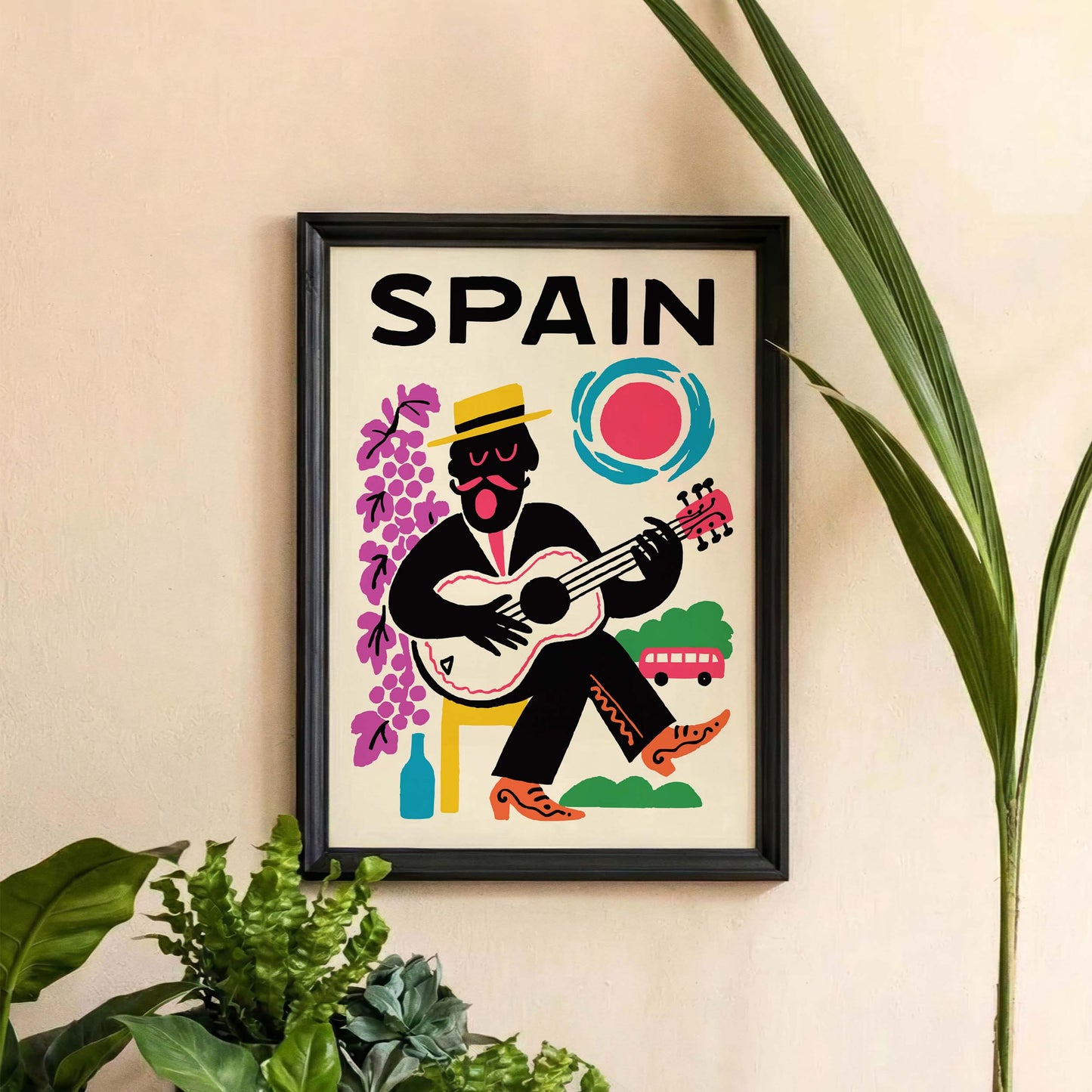Spain Guitar Music Poster