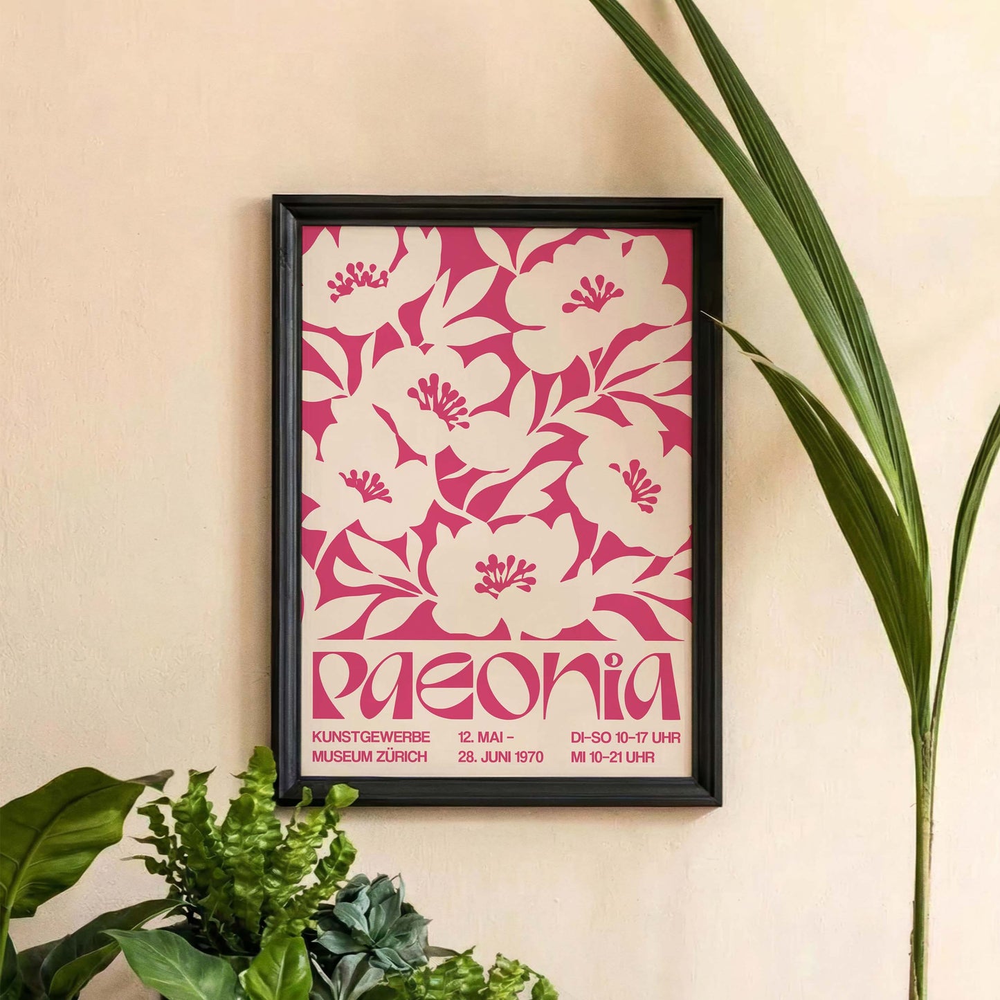 Peonia Floral Poster Wall Print