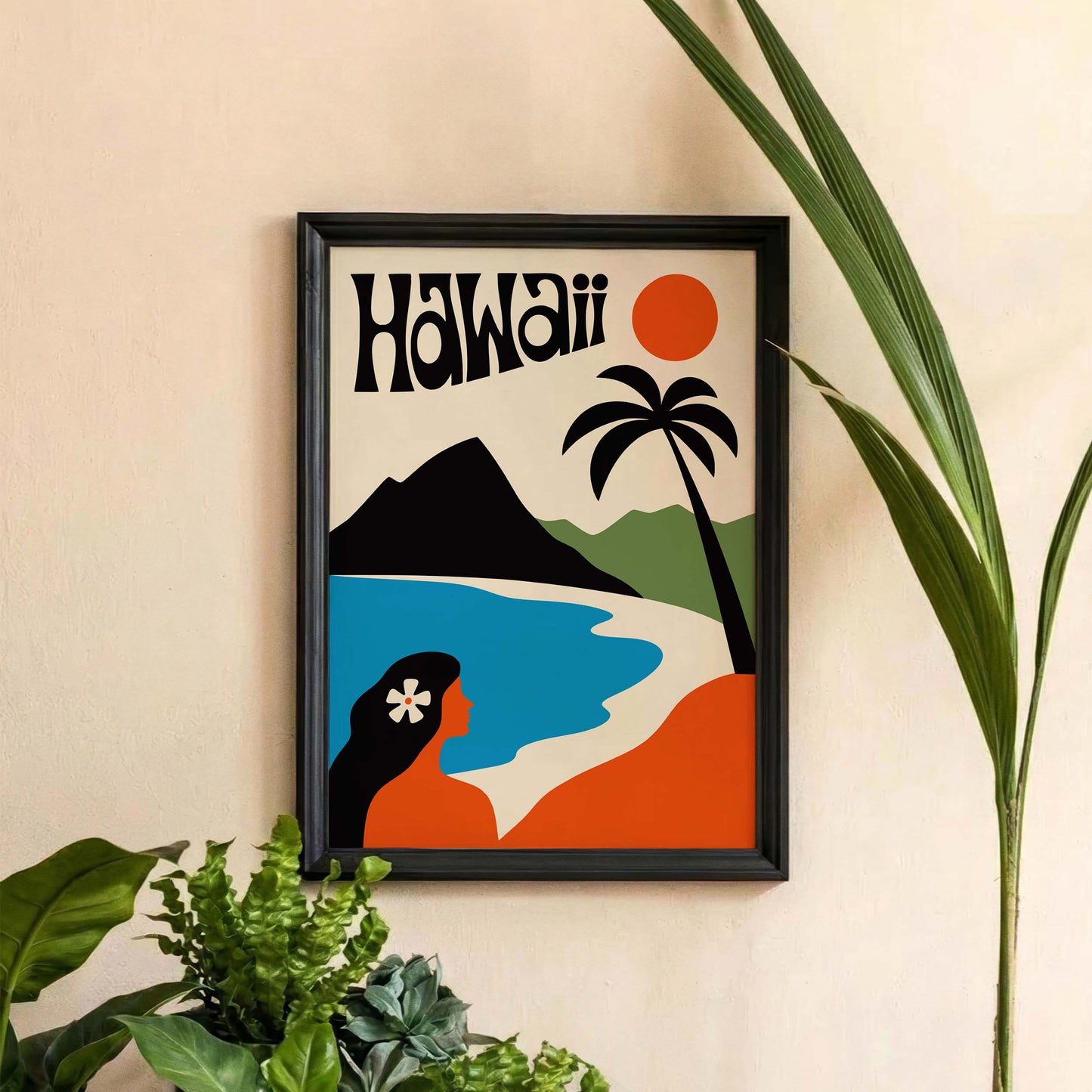 Hawaii Tropical Sunset Poster