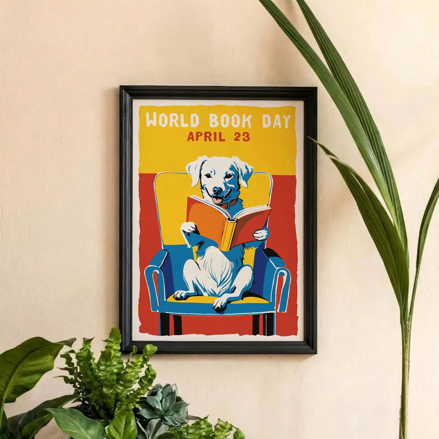 World Book Day Dog Poster Print