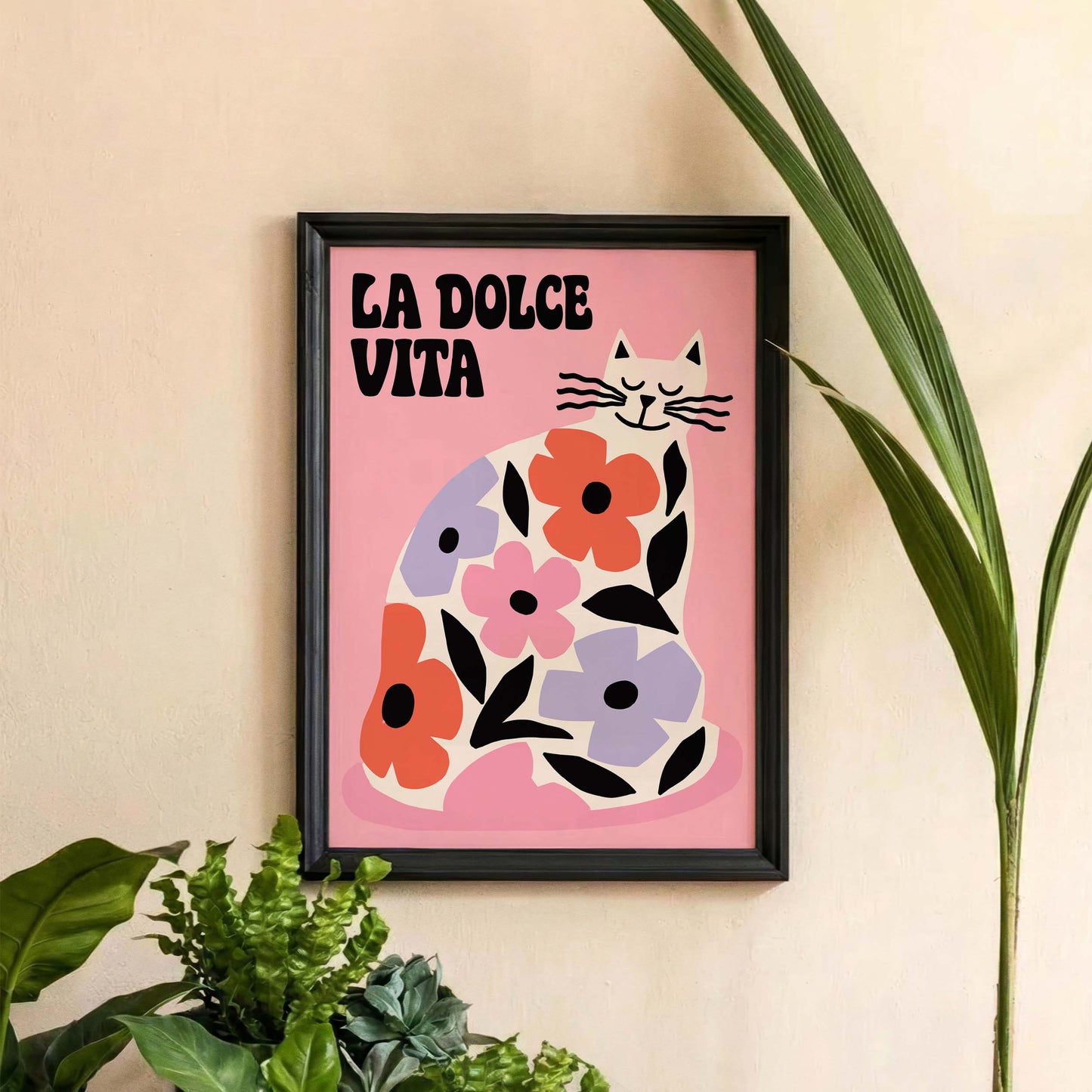 La Dolce Vita Cat Poster