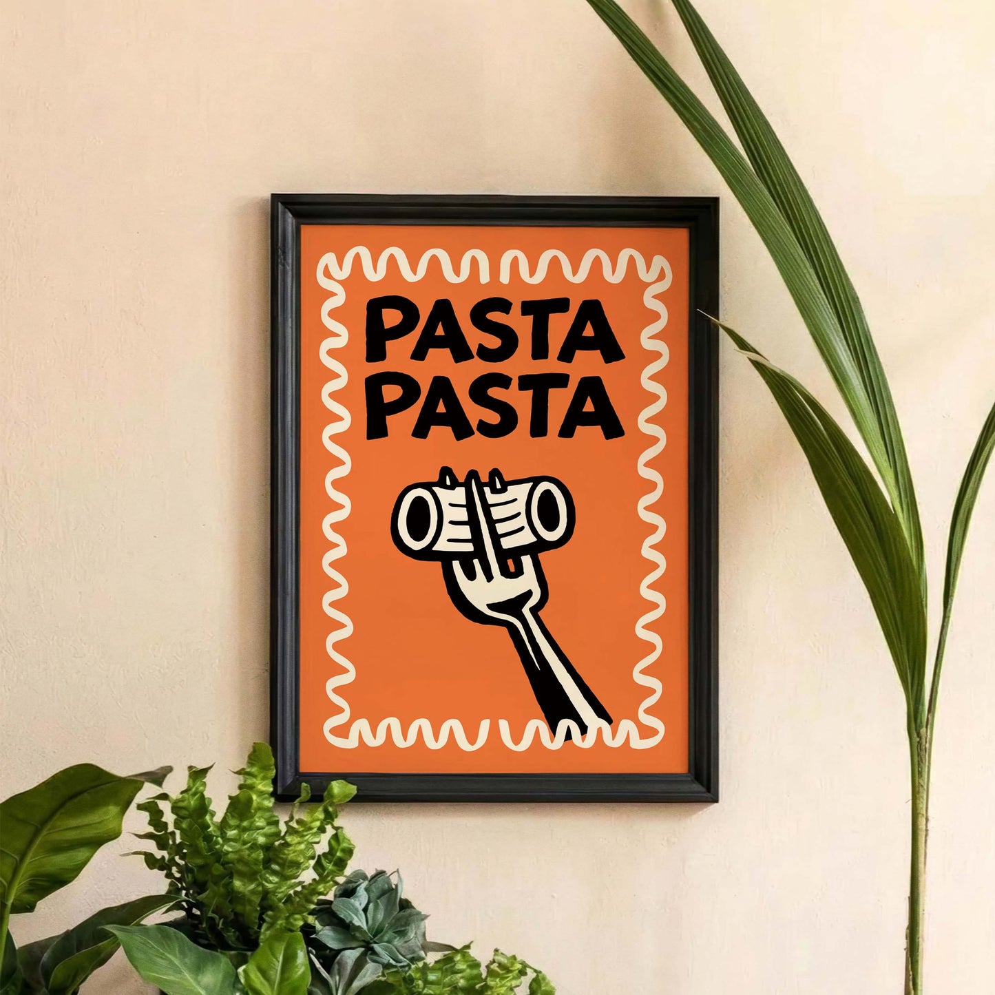 Pasta Pasta Kitchen Typography Poster