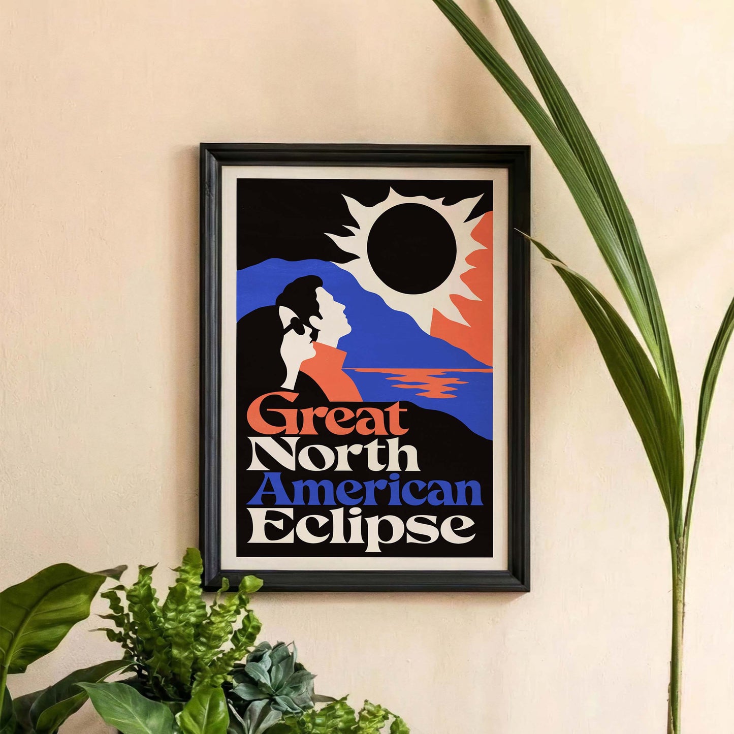 Great North American Eclipse Living Room Print