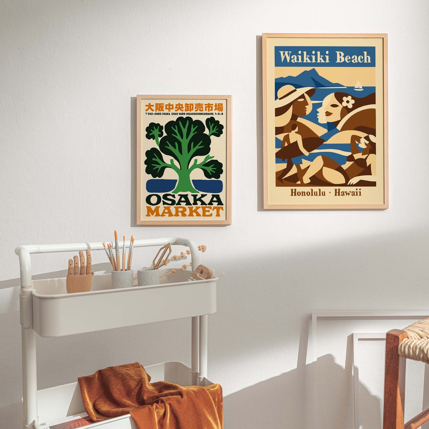 Waikiki Beach Travel Poster