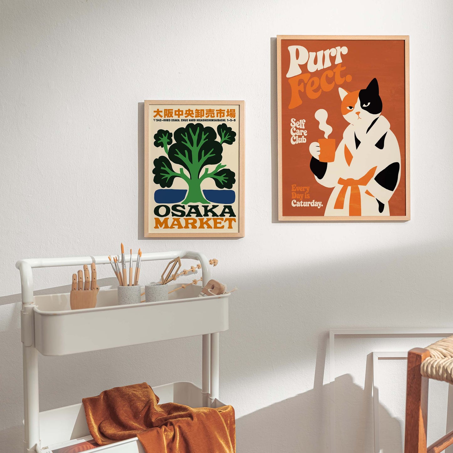 Purrfect Cat Poster For Bathroom