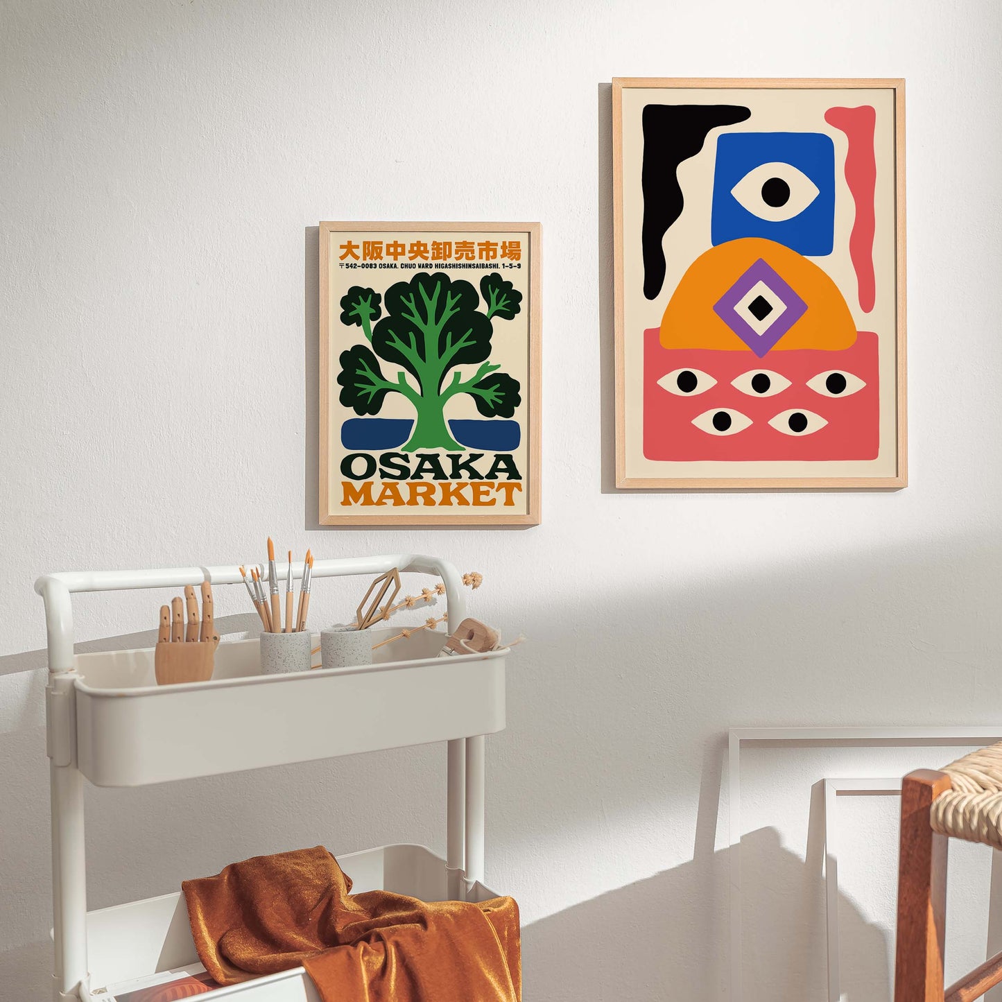 Abstract Eyes Modern Wall Art Poster