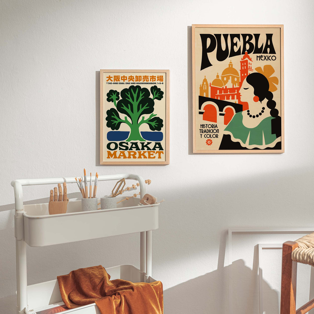 Puebla Mexico Travel Poster