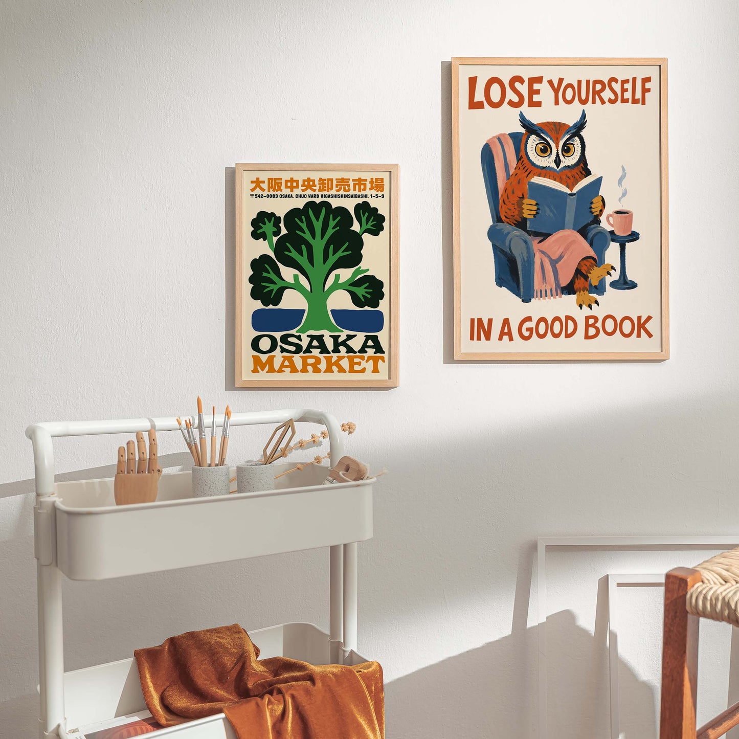 Reading Owl Poster Wall Art
