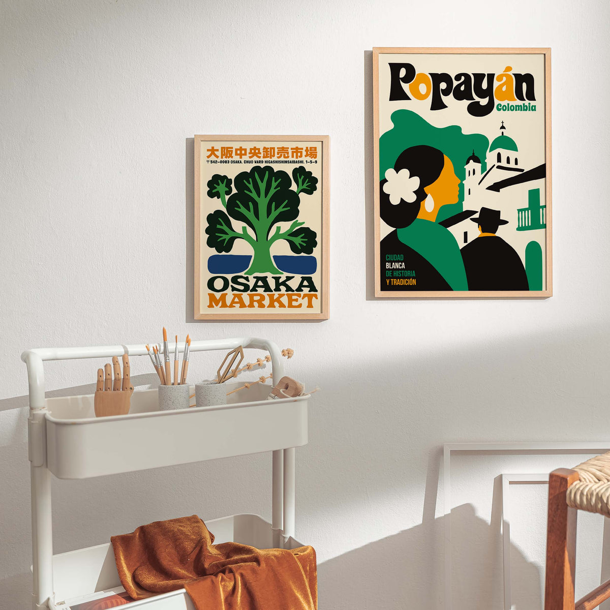 Popayan Colombia Travel Poster For Living Room