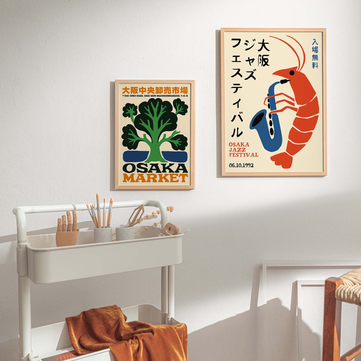 Shrimp Playing Saxophone Poster For Kitchen