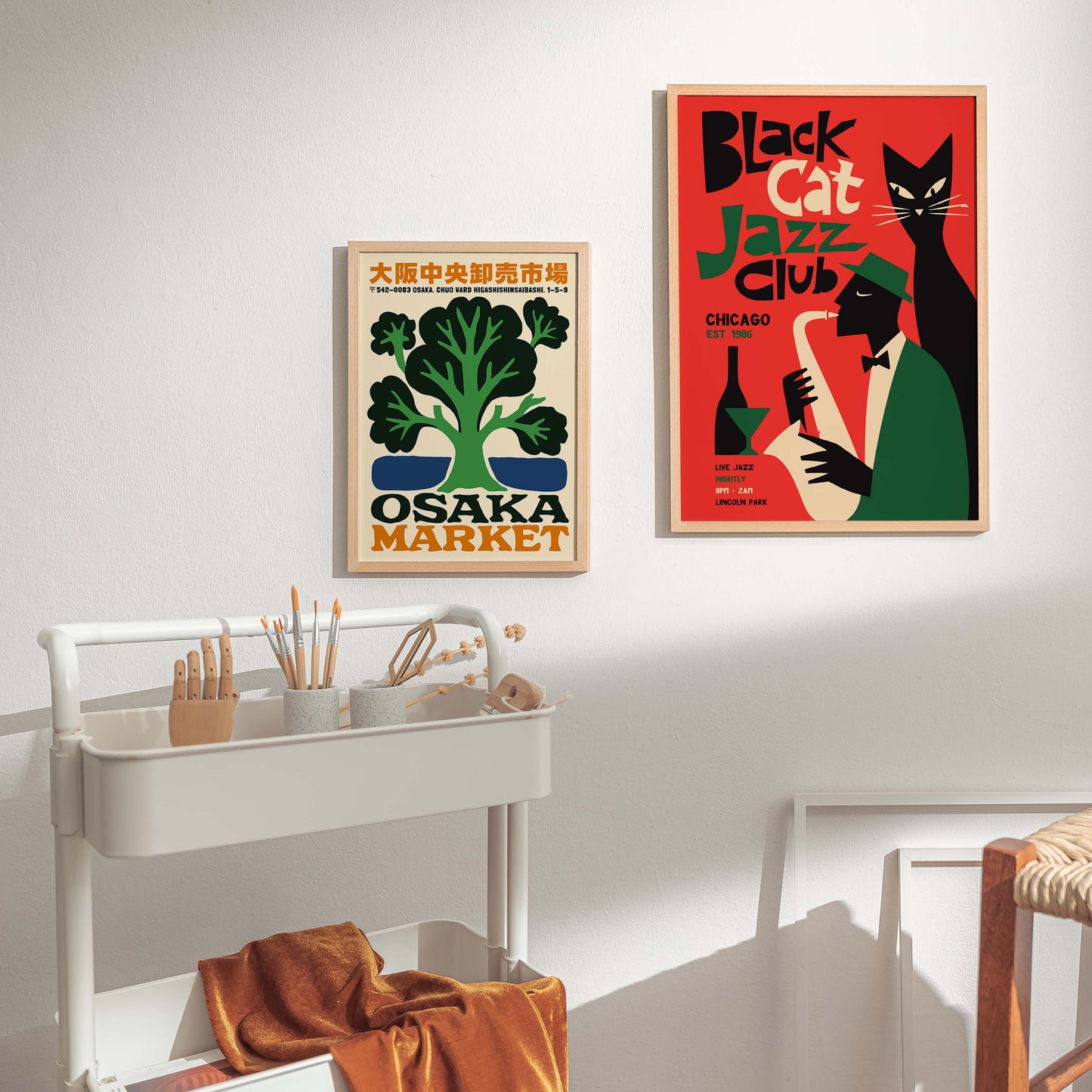 Black Cat Jazz Club Chicago Print