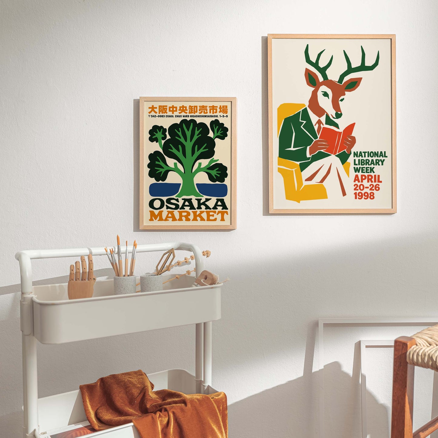 National Library Week Deer Poster