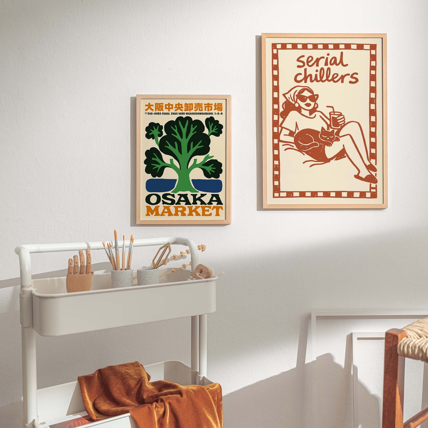 Serial Chillers Cat Poster Print