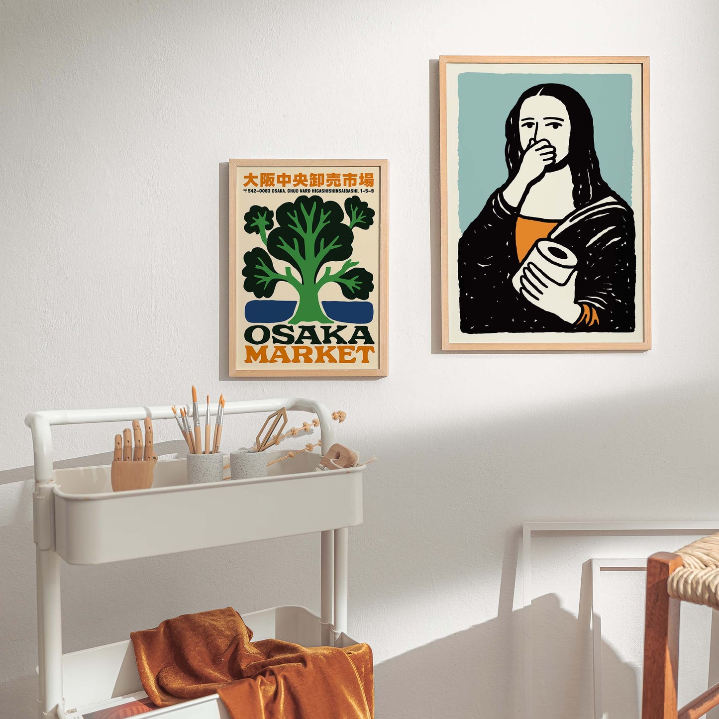 Funny Mona Lisa Toilet Paper Poster Wall Art