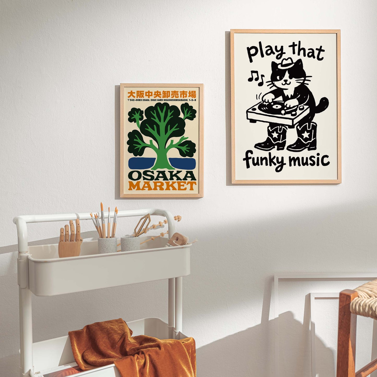 Play That Funky Music DJ Cat Poster