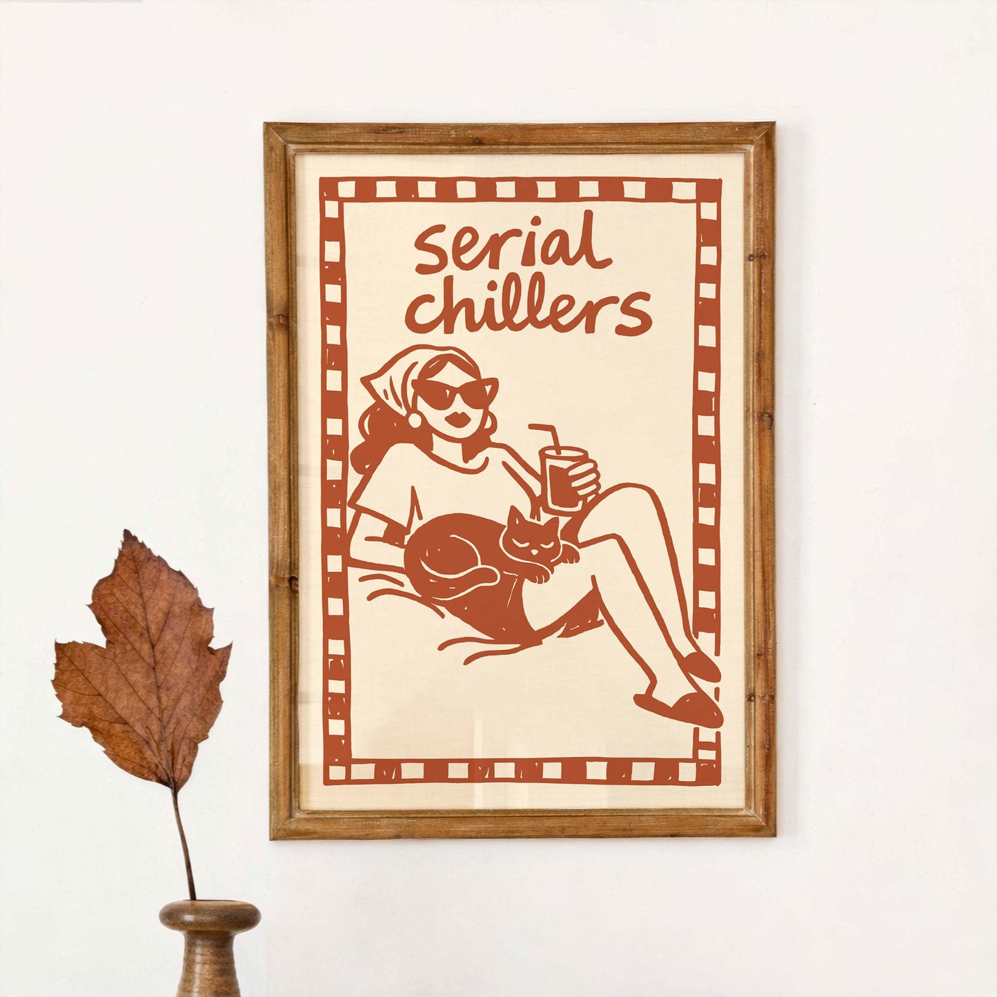 Serial Chillers Cat Poster Print