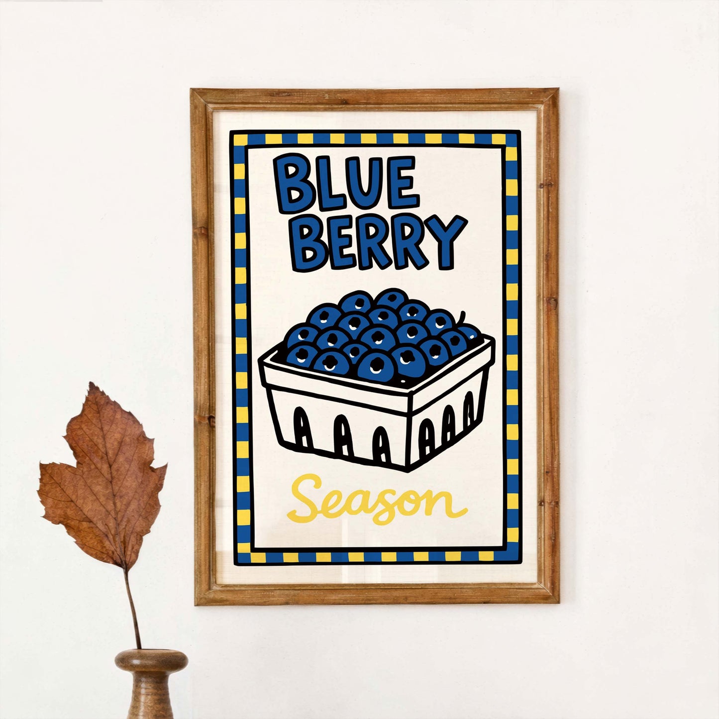 Blueberry Season Kitchen Poster Print