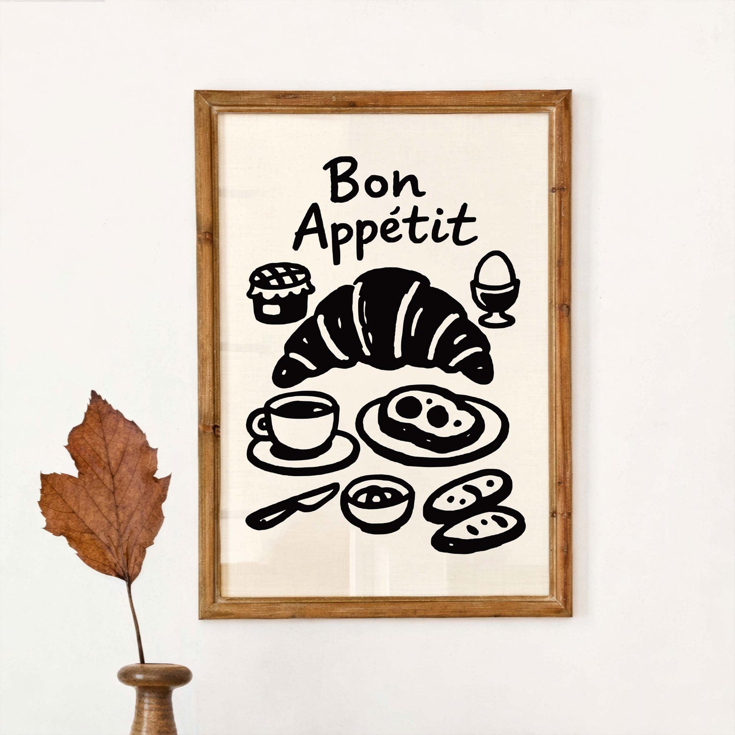 French Breakfast Croissant Poster
