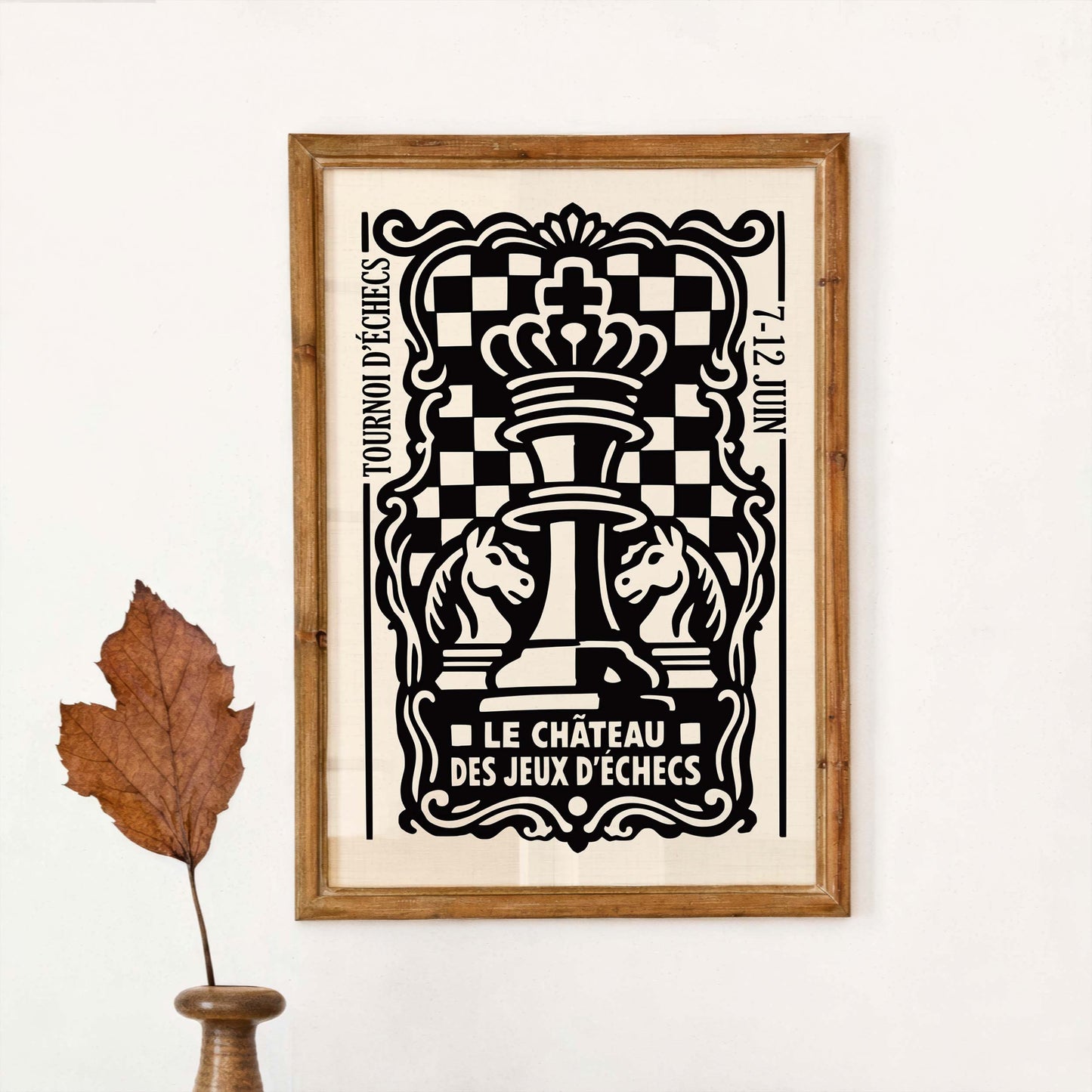 Chess Tournament Vintage Poster Wall Art