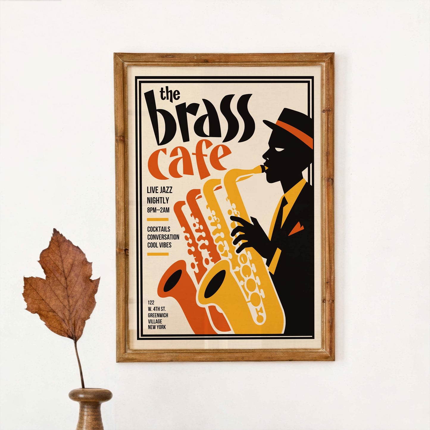 The Brass Cafe Live Jazz Poster