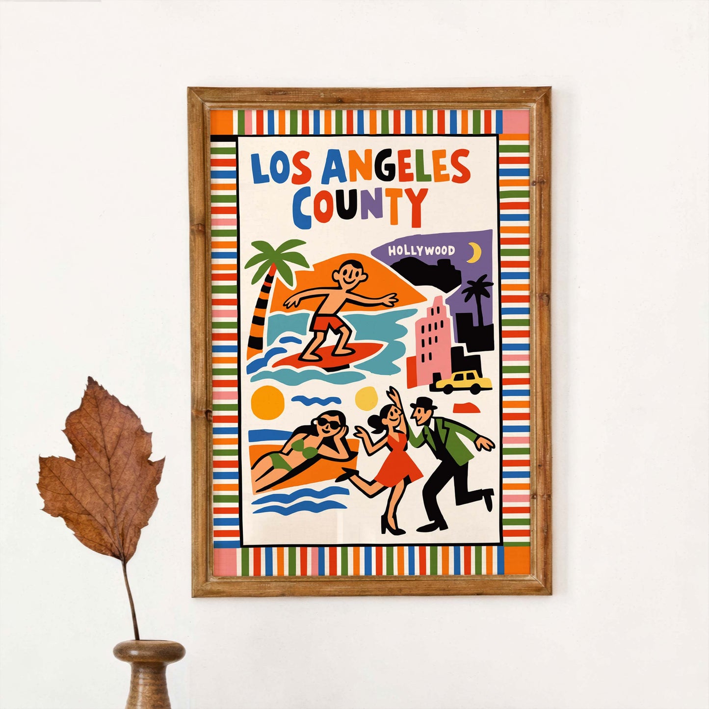 Los Angeles County California Travel Wall Art