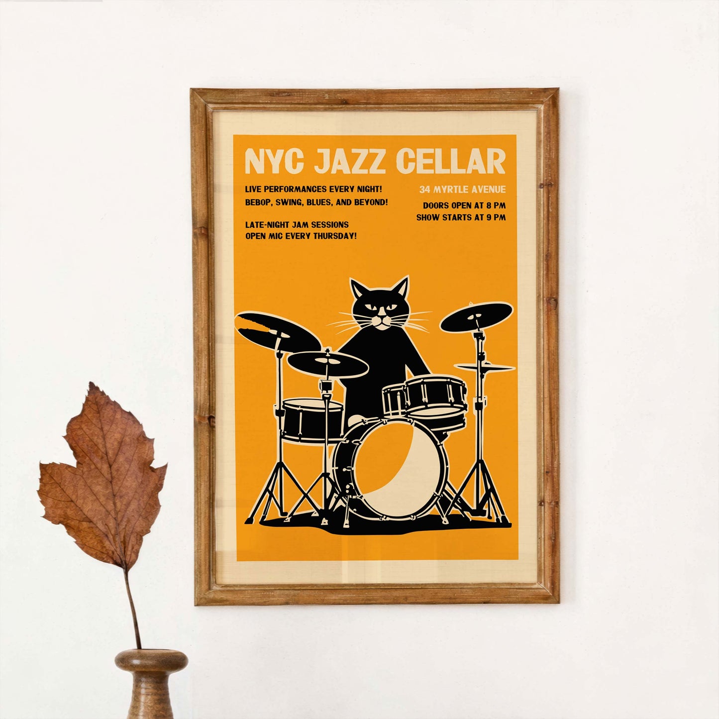 NYC Jazz Cellar Wall Print
