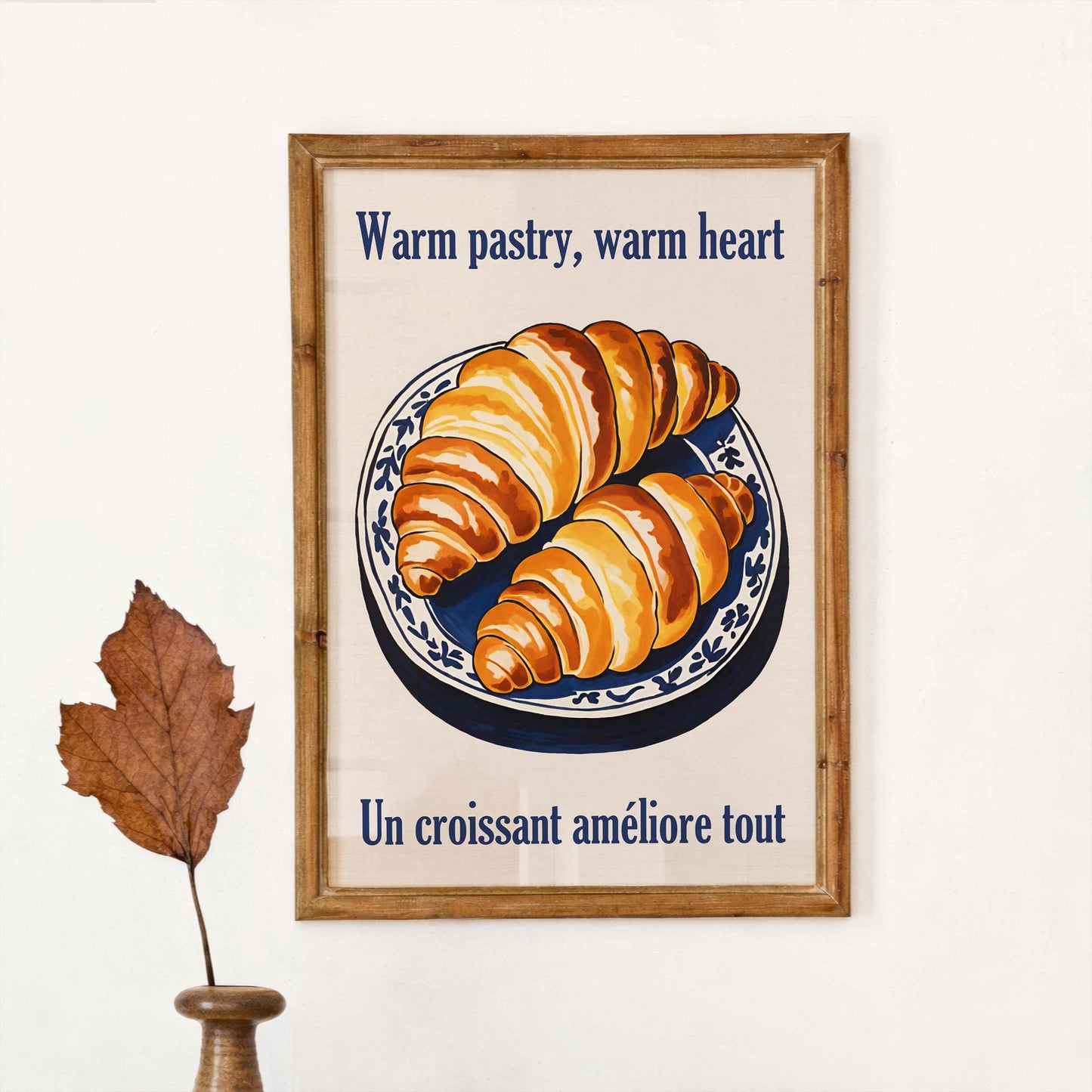 French Croissant Kitchen Poster Print