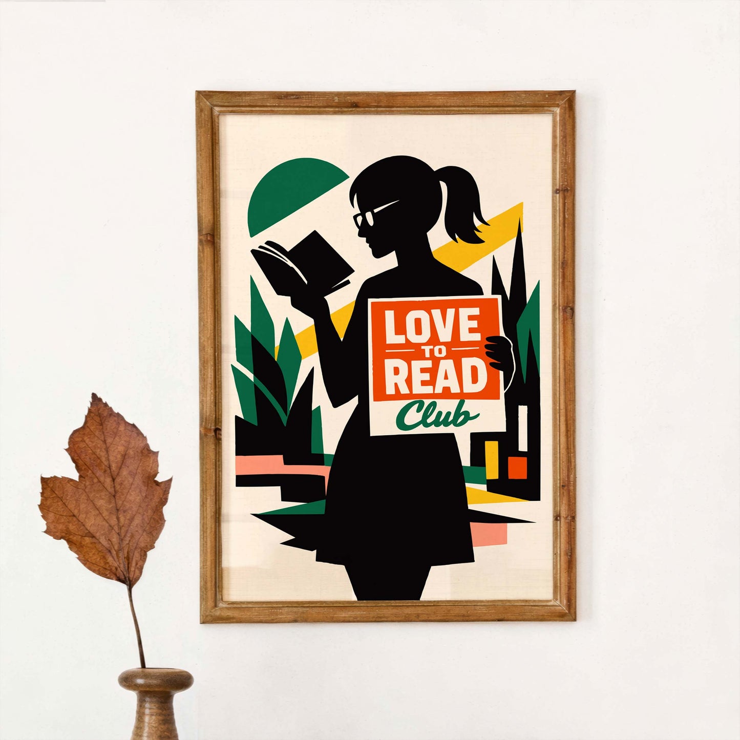 Love To Read Club Poster Wall Art