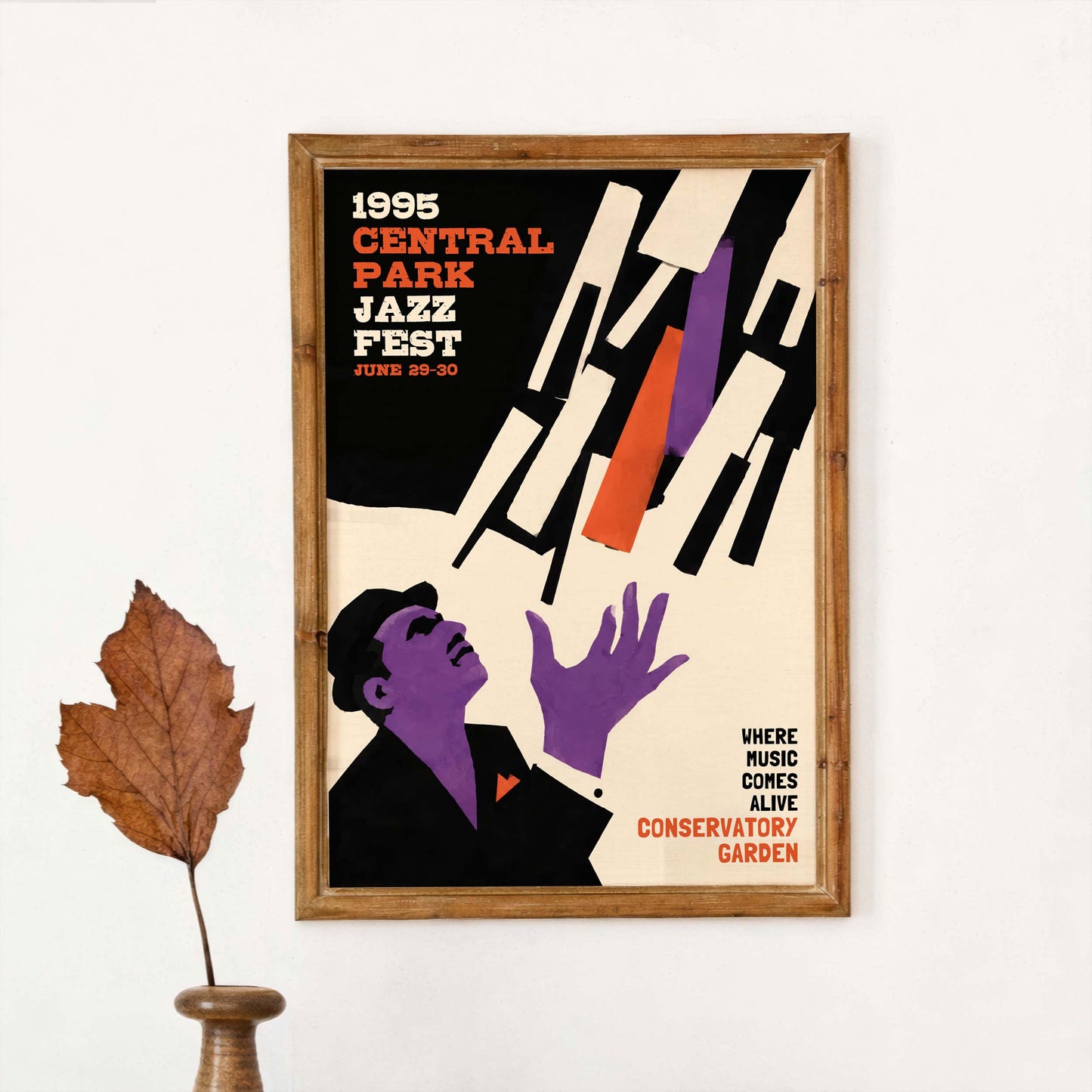 Central Park Jazz Festival Abstract Poster