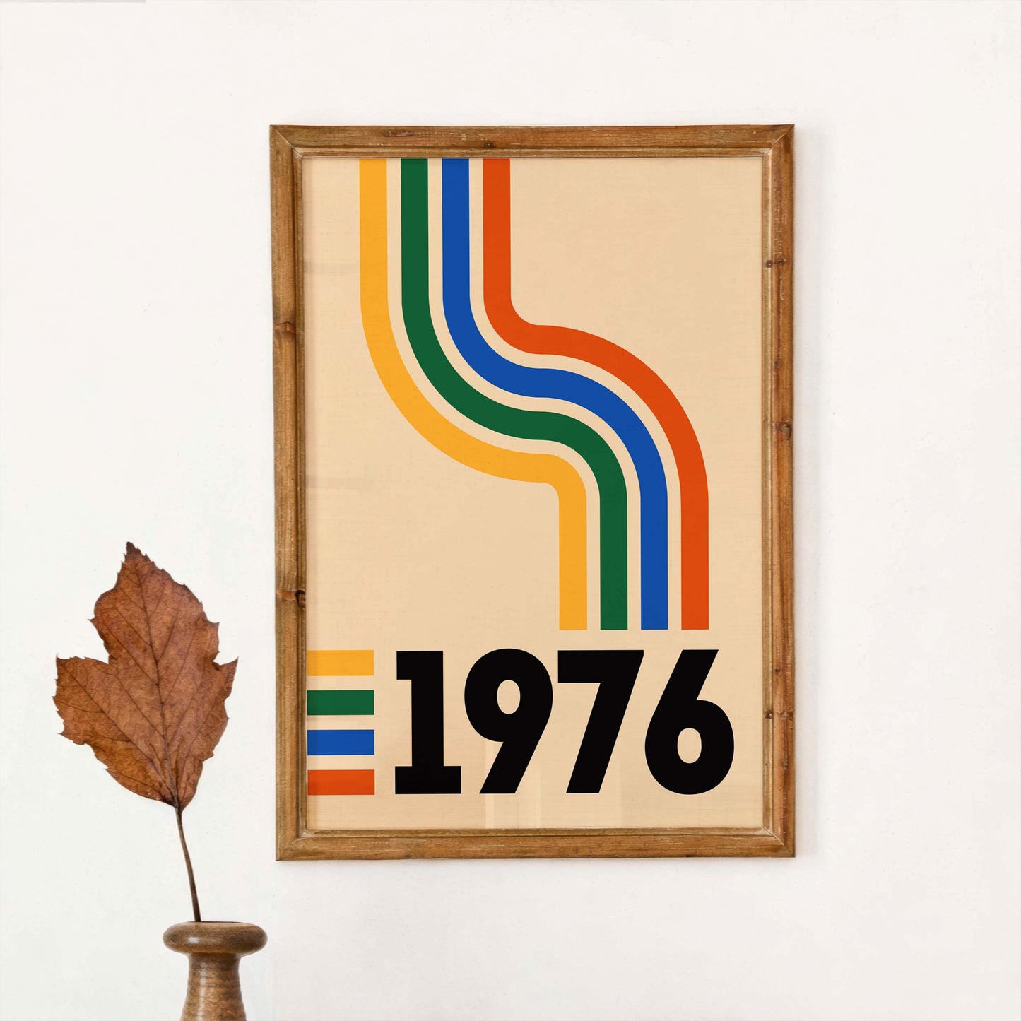 1976 Retro Stripe Poster
