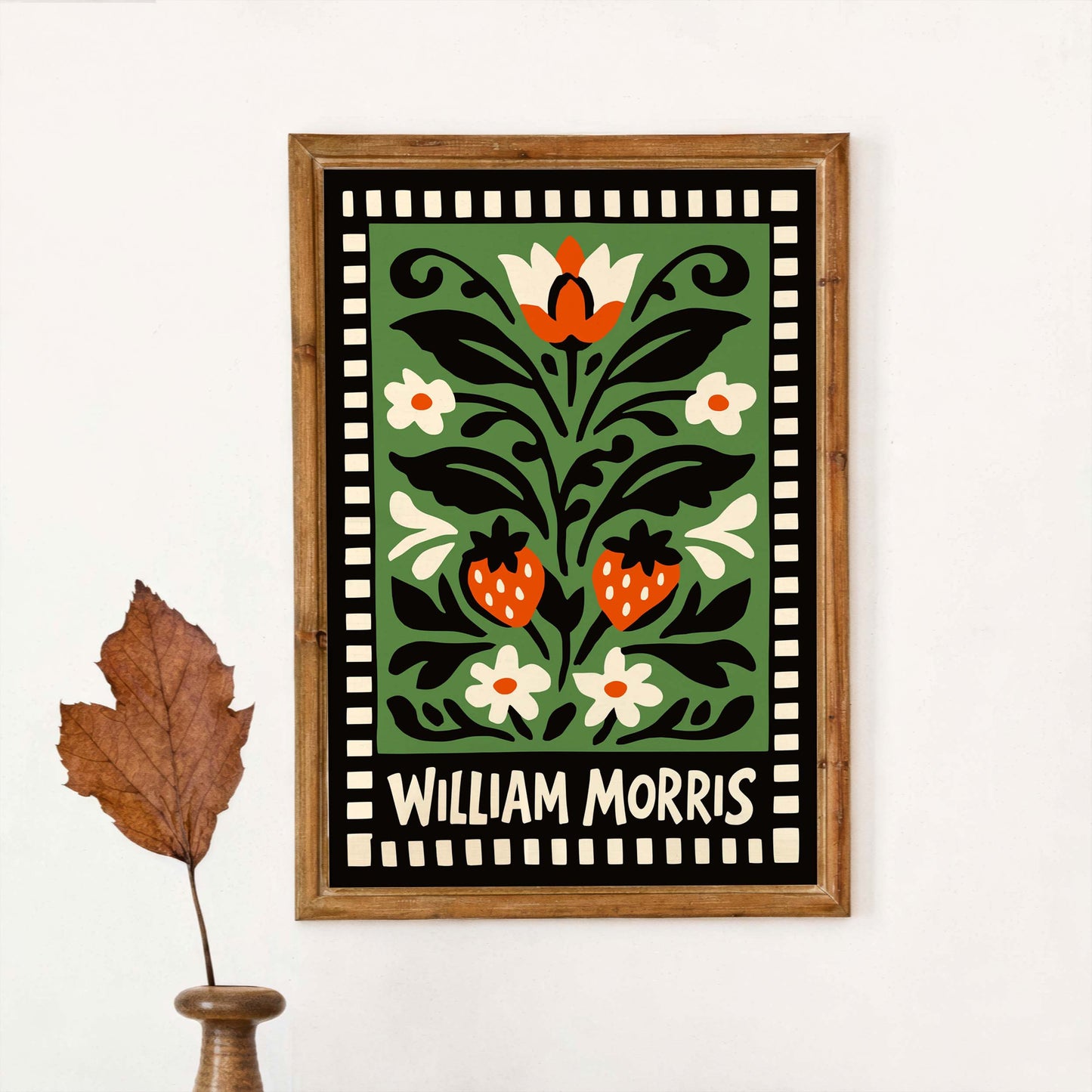 William Morris Strawberry Floral Poster