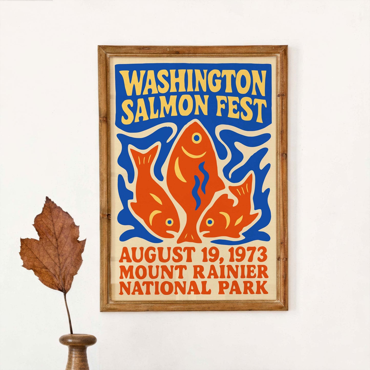 Washington Salmon Fest Fish Poster Print