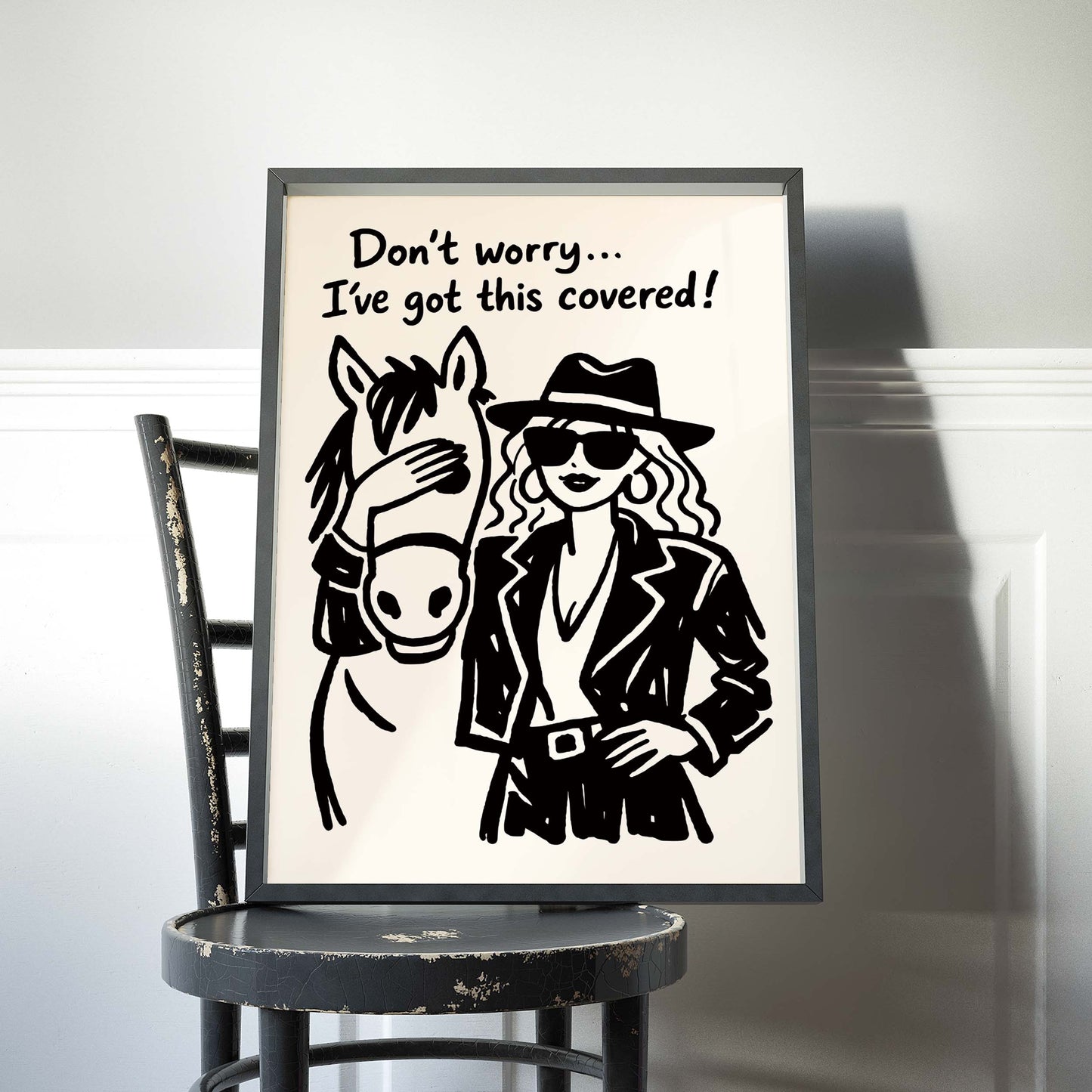 Horse Humor Cowgirl Wall Art