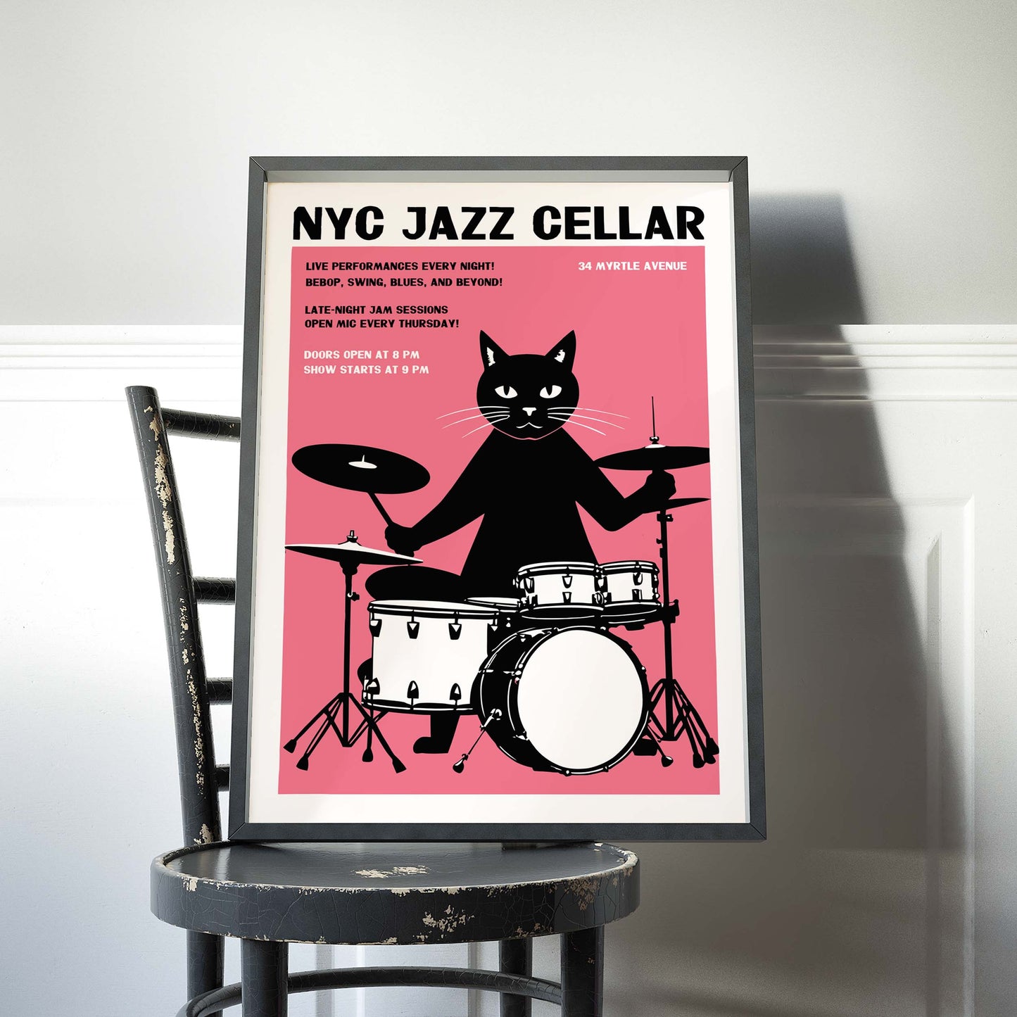 NYC Jazz Cellar Poster Print