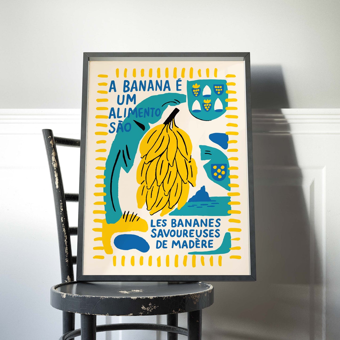 Madeira Banana Vintage Food Poster