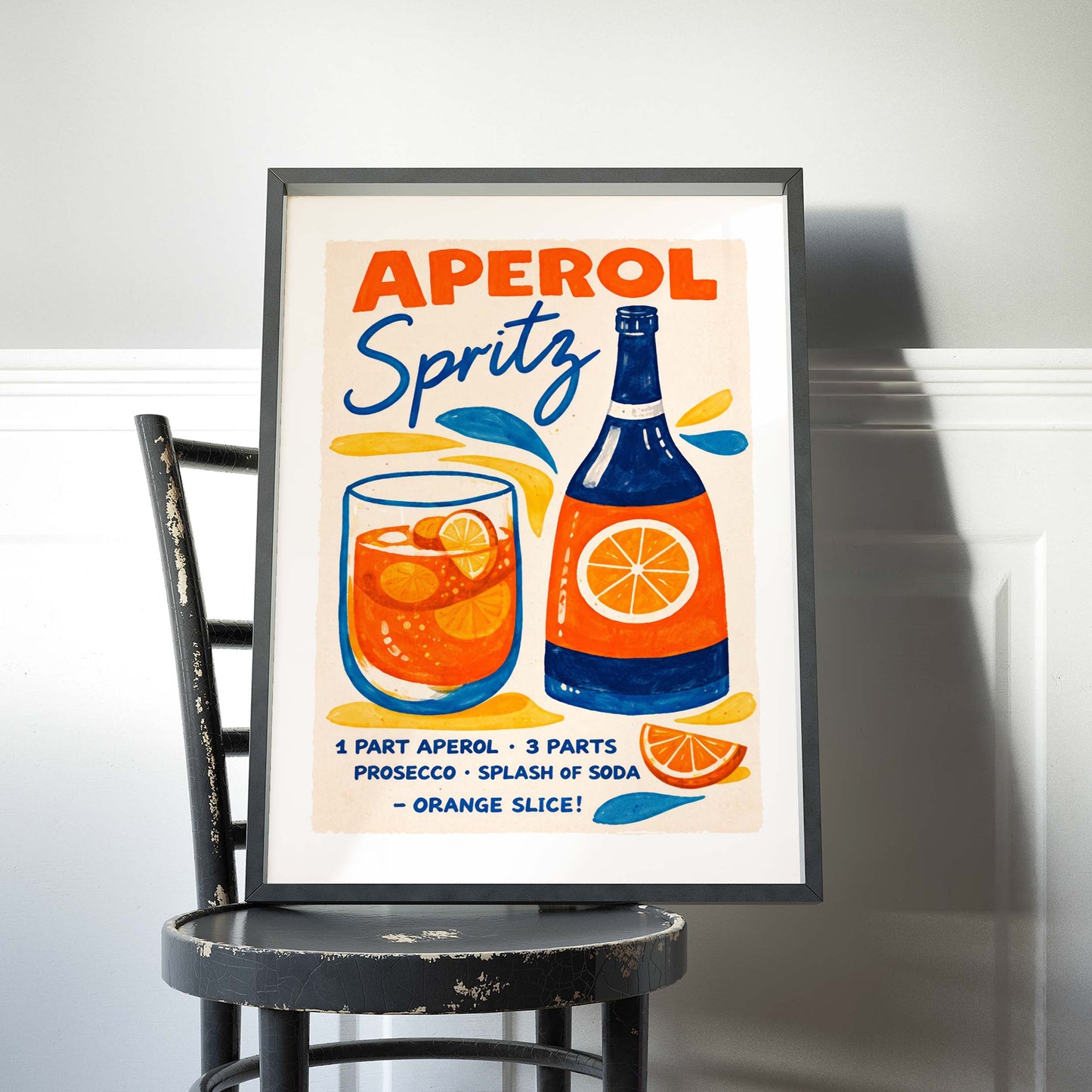 Aperol Spritz Cocktail Poster