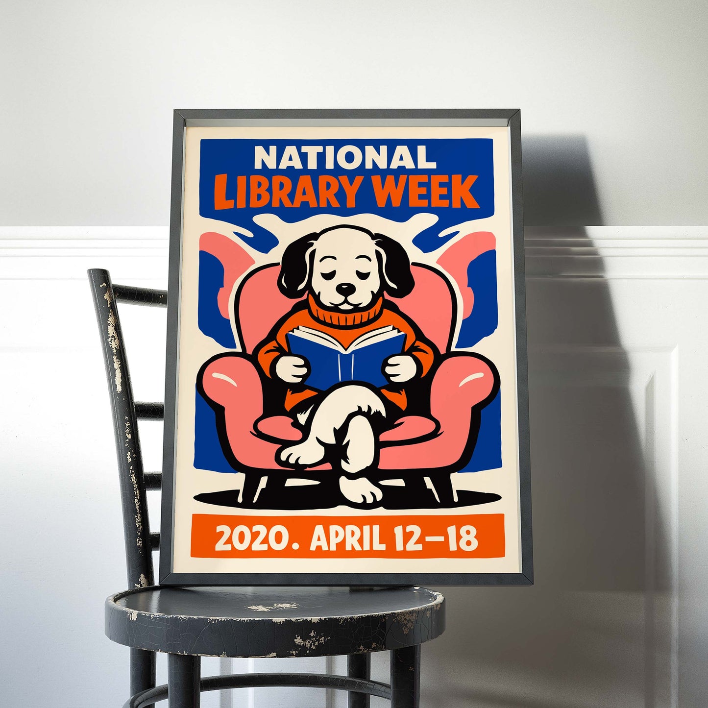 National Library Week Dog Poster Print