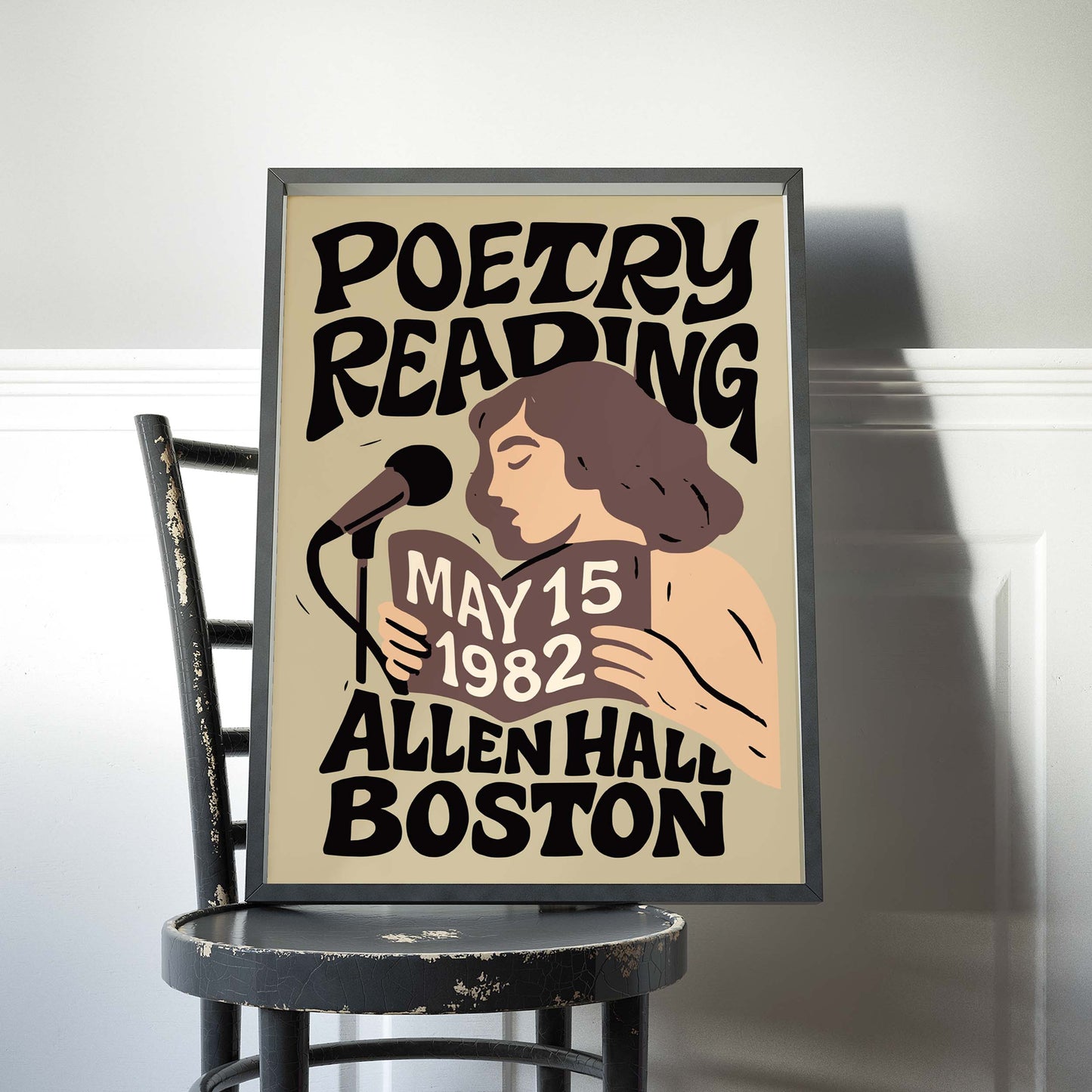 Poetry Reading Vintage Poster Art Print