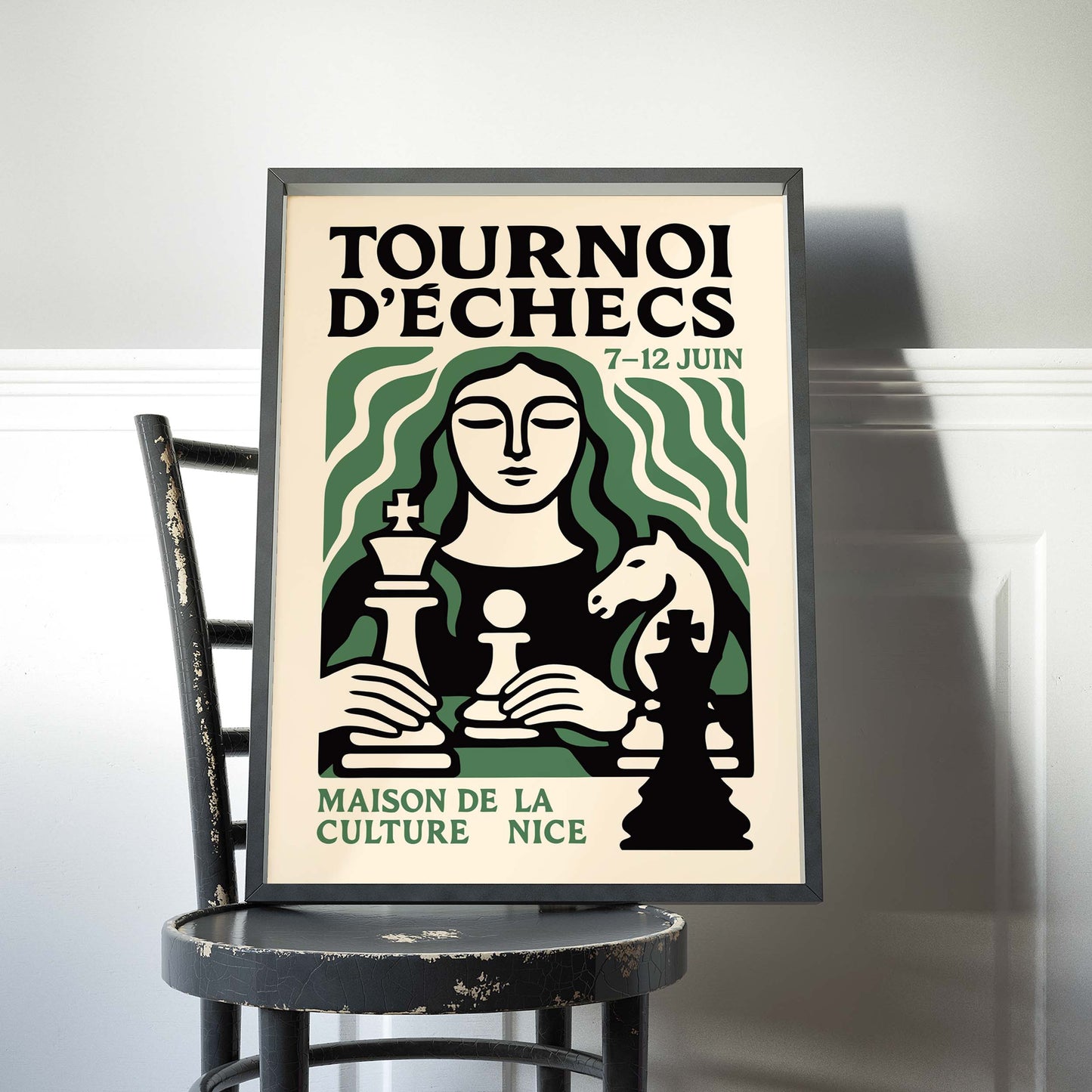 French Chess Poster Print