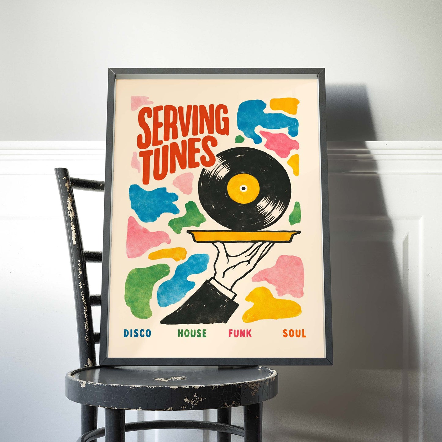 Serving Tunes Vinyl Poster Print