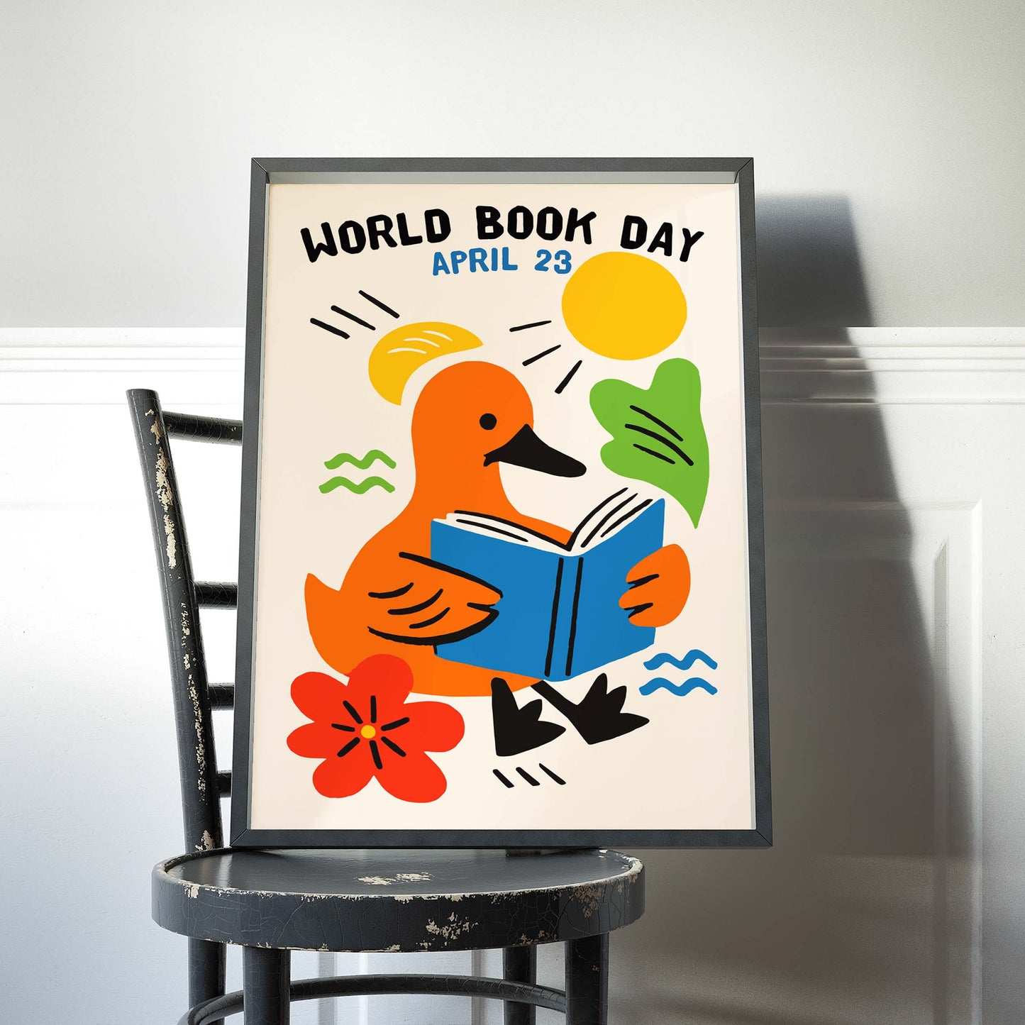 Duck Reading Poster