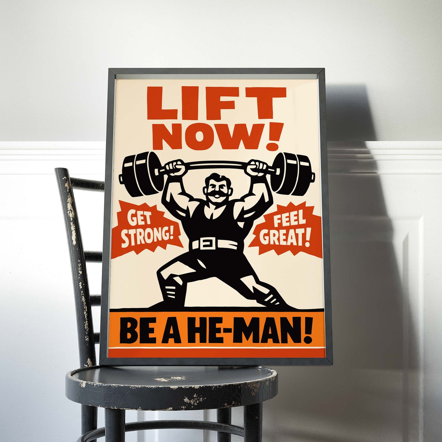 Vintage Weightlifting Motivation Gym Poster
