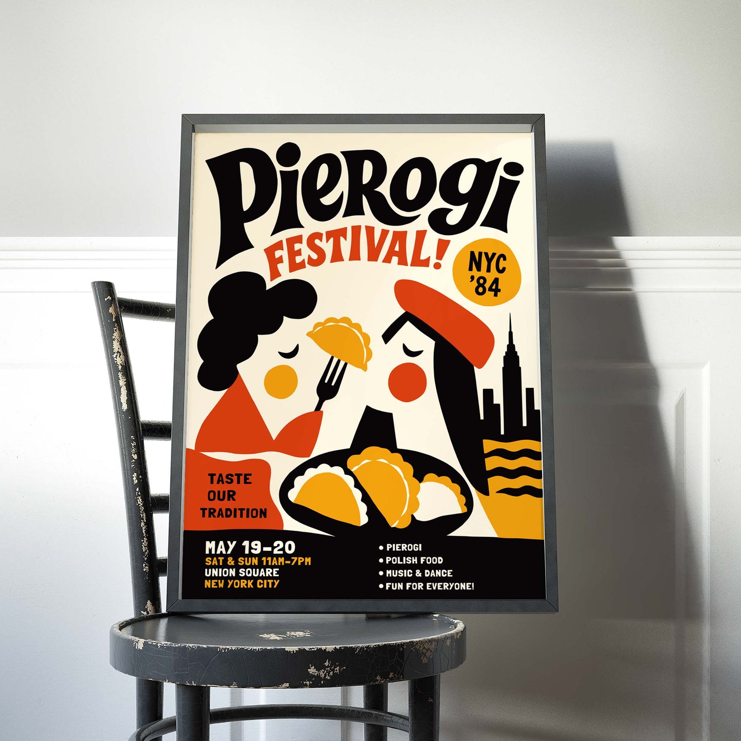 Pierogi Festival Print Kitchen Dining Room