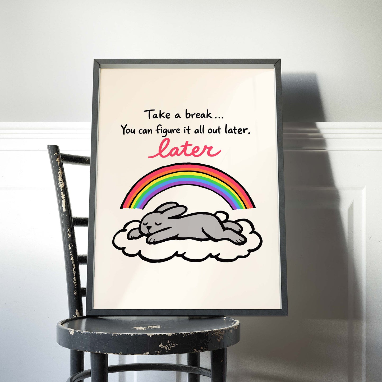 Relaxing Bunny Poster