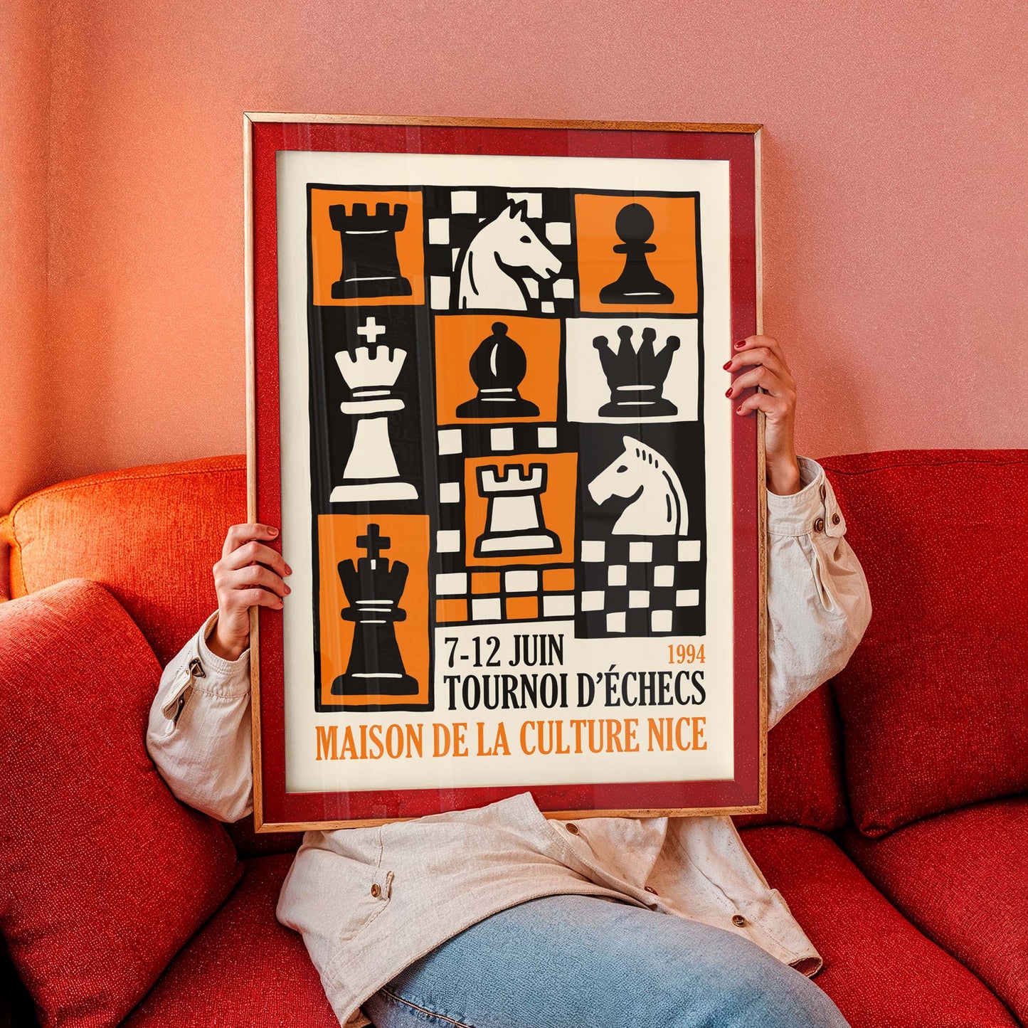 Chess Tournament Retro Poster Art Print