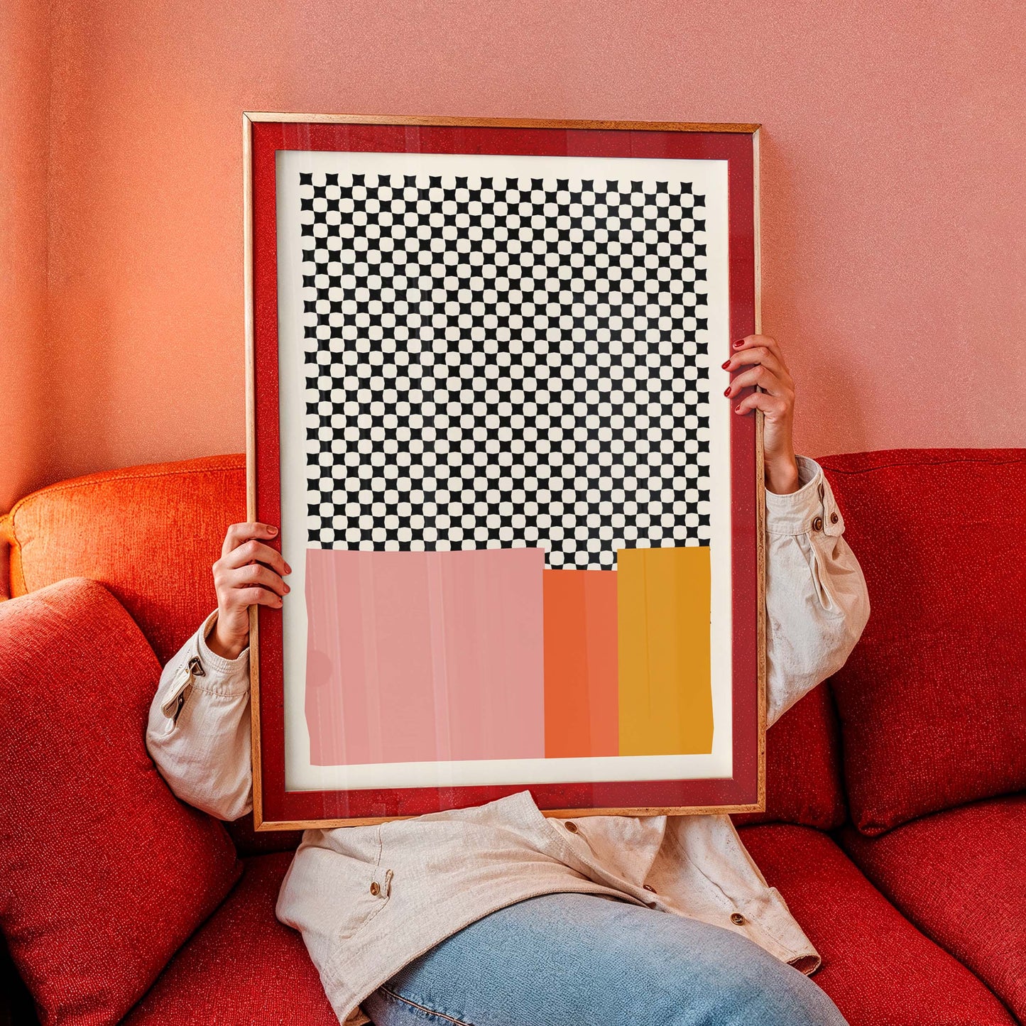 MCM Abstract Color Block Print