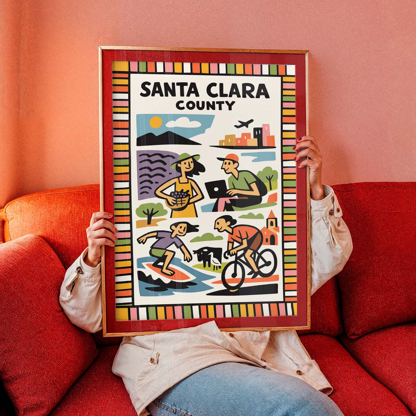 Santa Clara County California Travel Print
